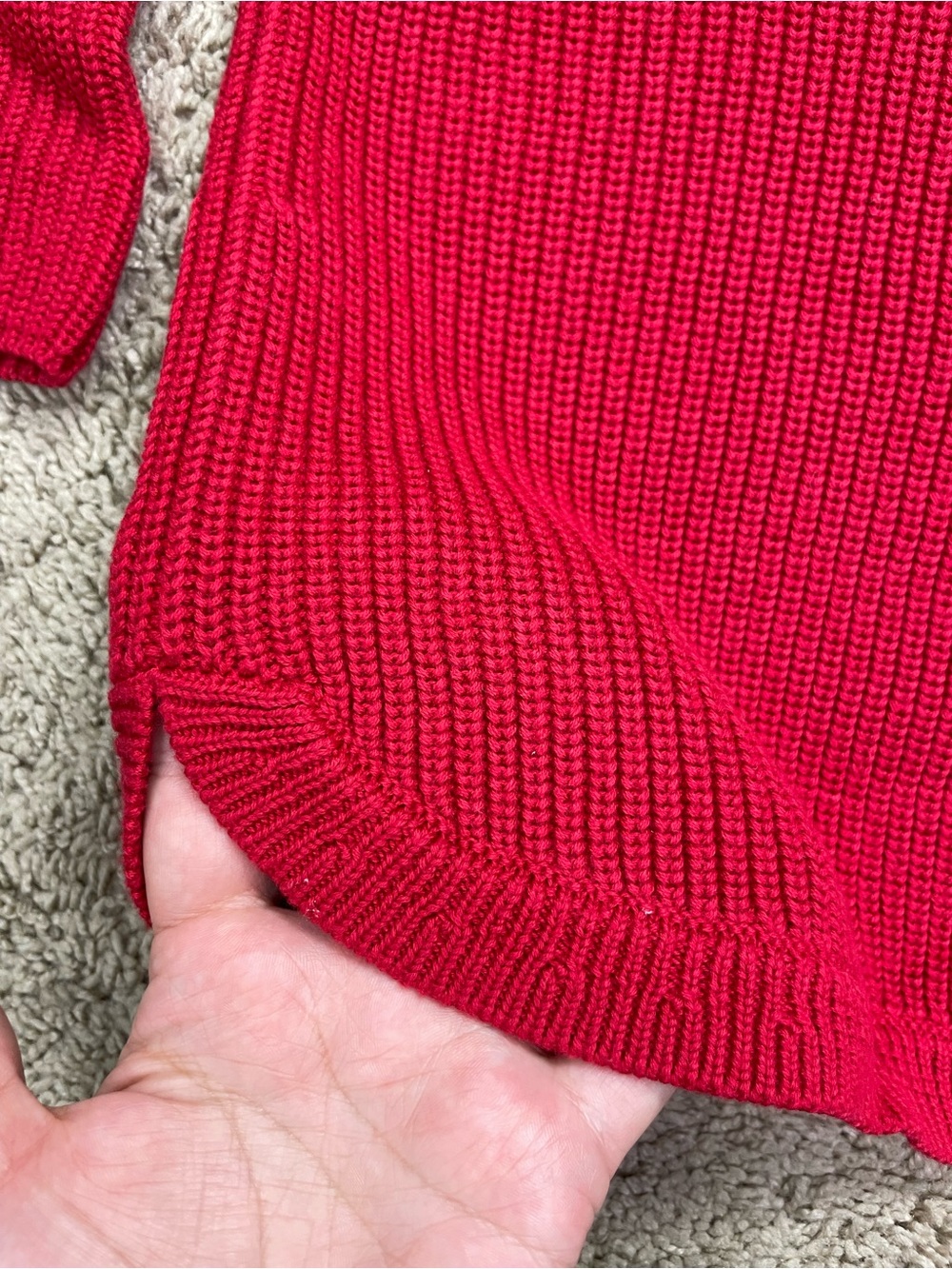 Talbots Red Ribbed Turtleneck‎ Sweater - Picture 2 of 10